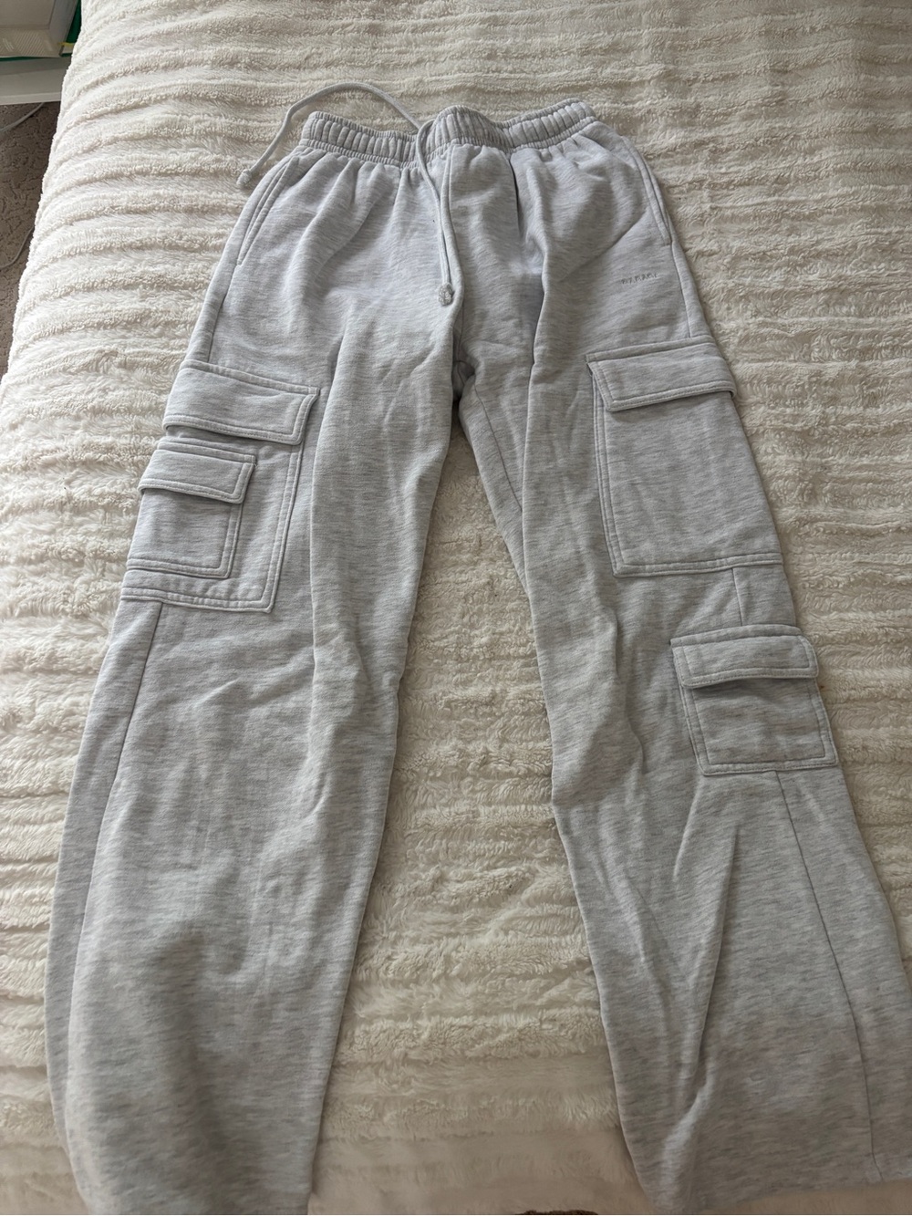 Garage Light Gray Wide Leg Cargo Jumpsuit Pants